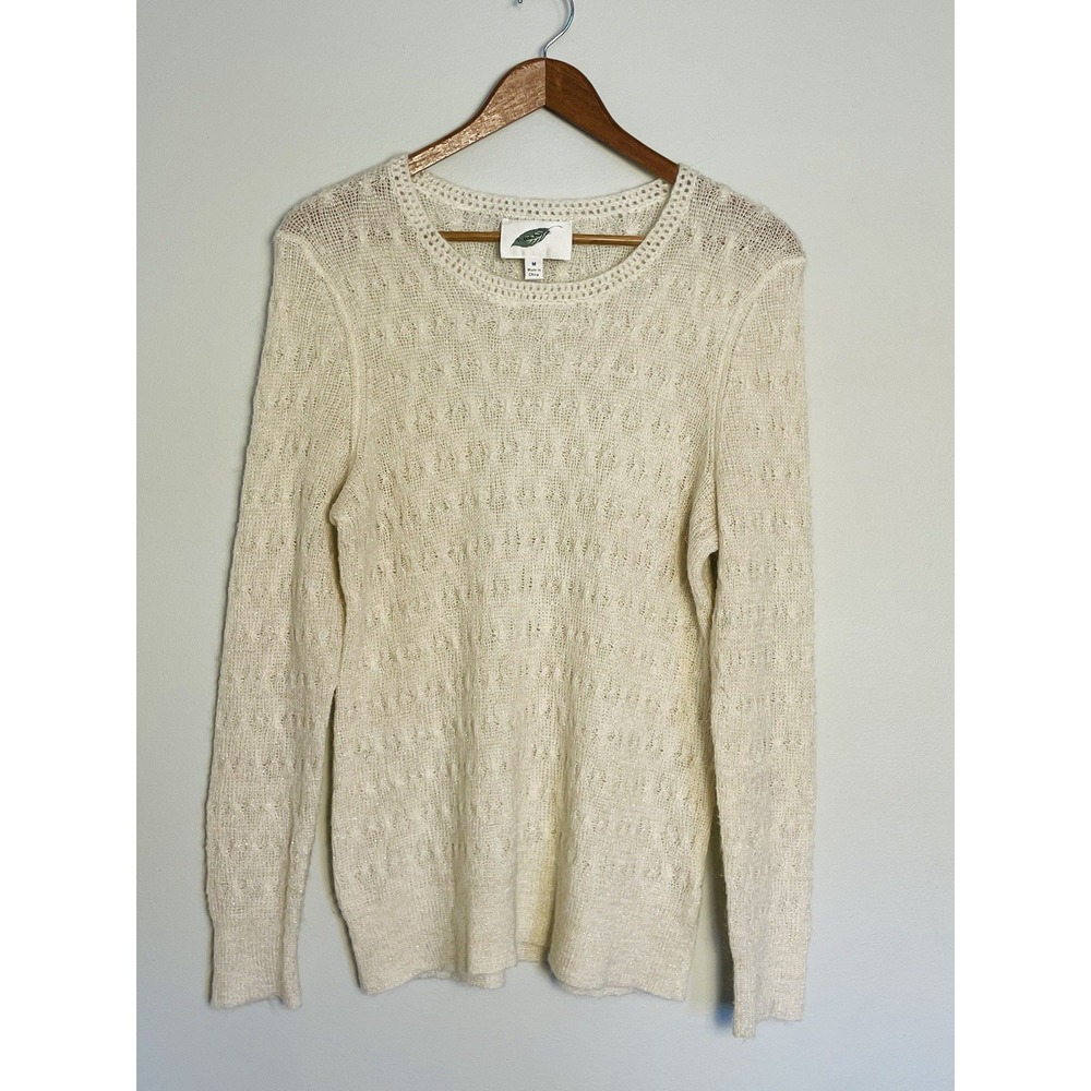Nurture Open Knit Mohair Blend Shimmery Sweater. Size Medium. Fairycore. Preppy.